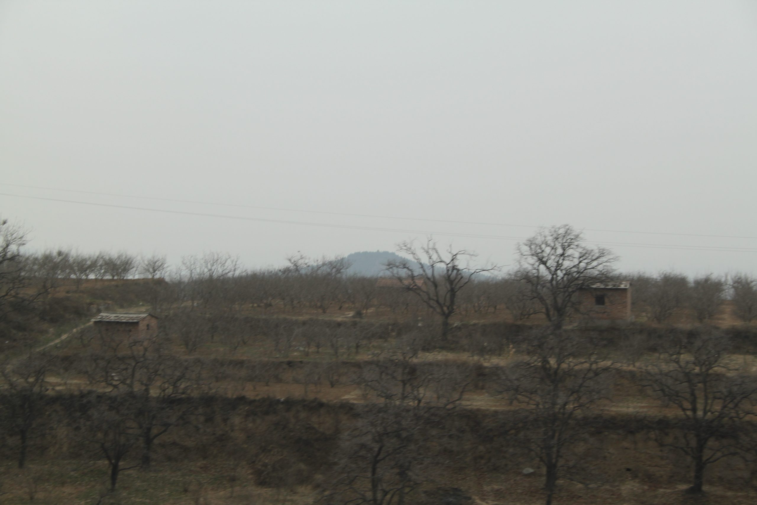 The tomb mound of Qin Shi Huang