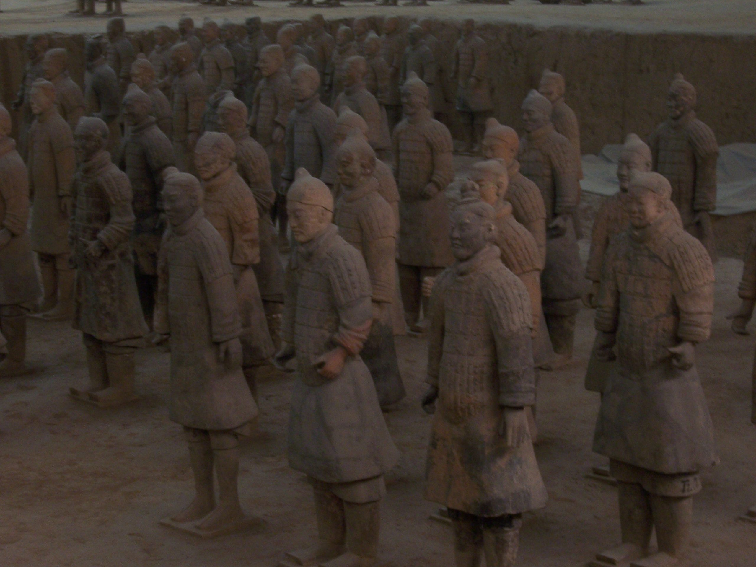 Close view of Terracotta warriors
