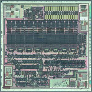 A microchip in close-up