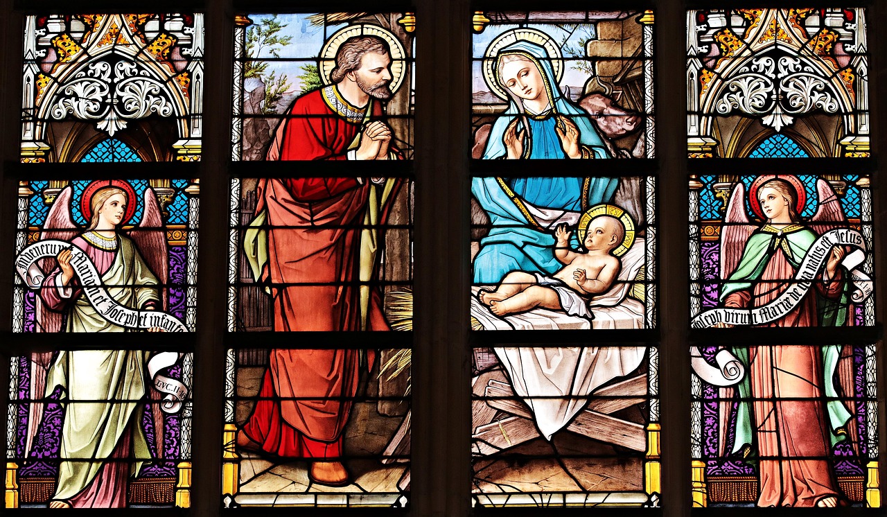 Stained glass church windows