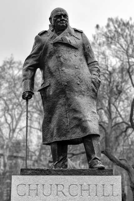 The Winston Churchill statue in Parliament Square