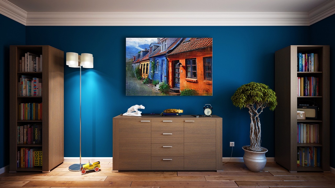 Single accent wall adding depth to a small room
