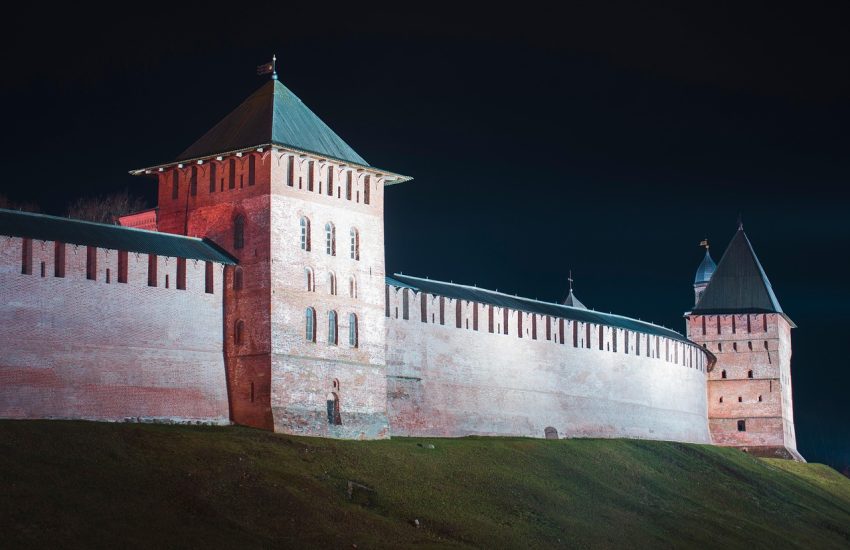 Veliky Novgorod Kremlin and golden domes