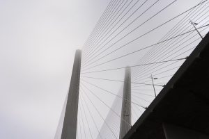 Vladivostok bridge over the Golden Horn Bay