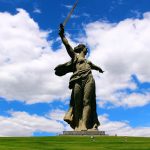 The Motherland Calls statue and Volgograd skyline