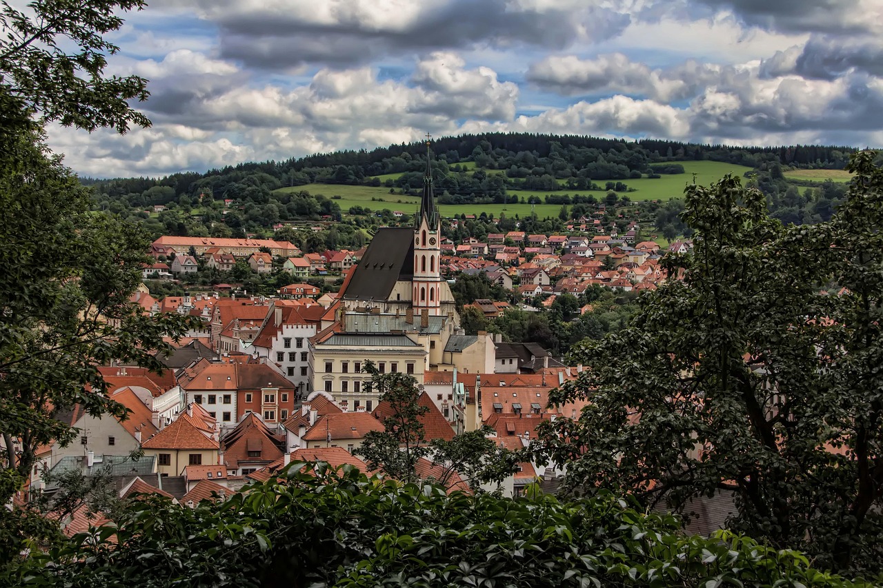 The medieval town of Cesky Krumlov in southern Bohemia
