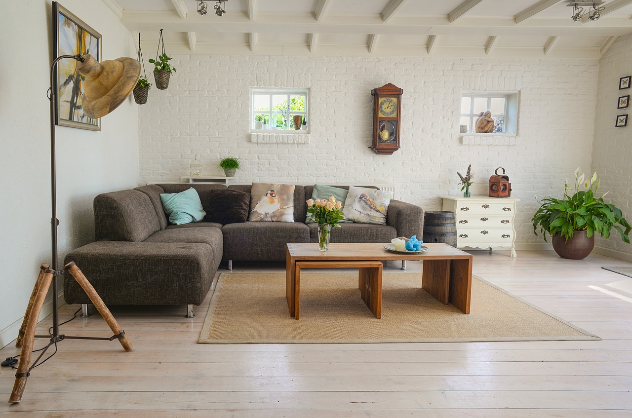 Open negative space in a serene small room