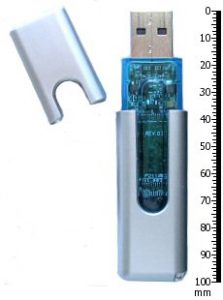 A USB flash drive for storing files