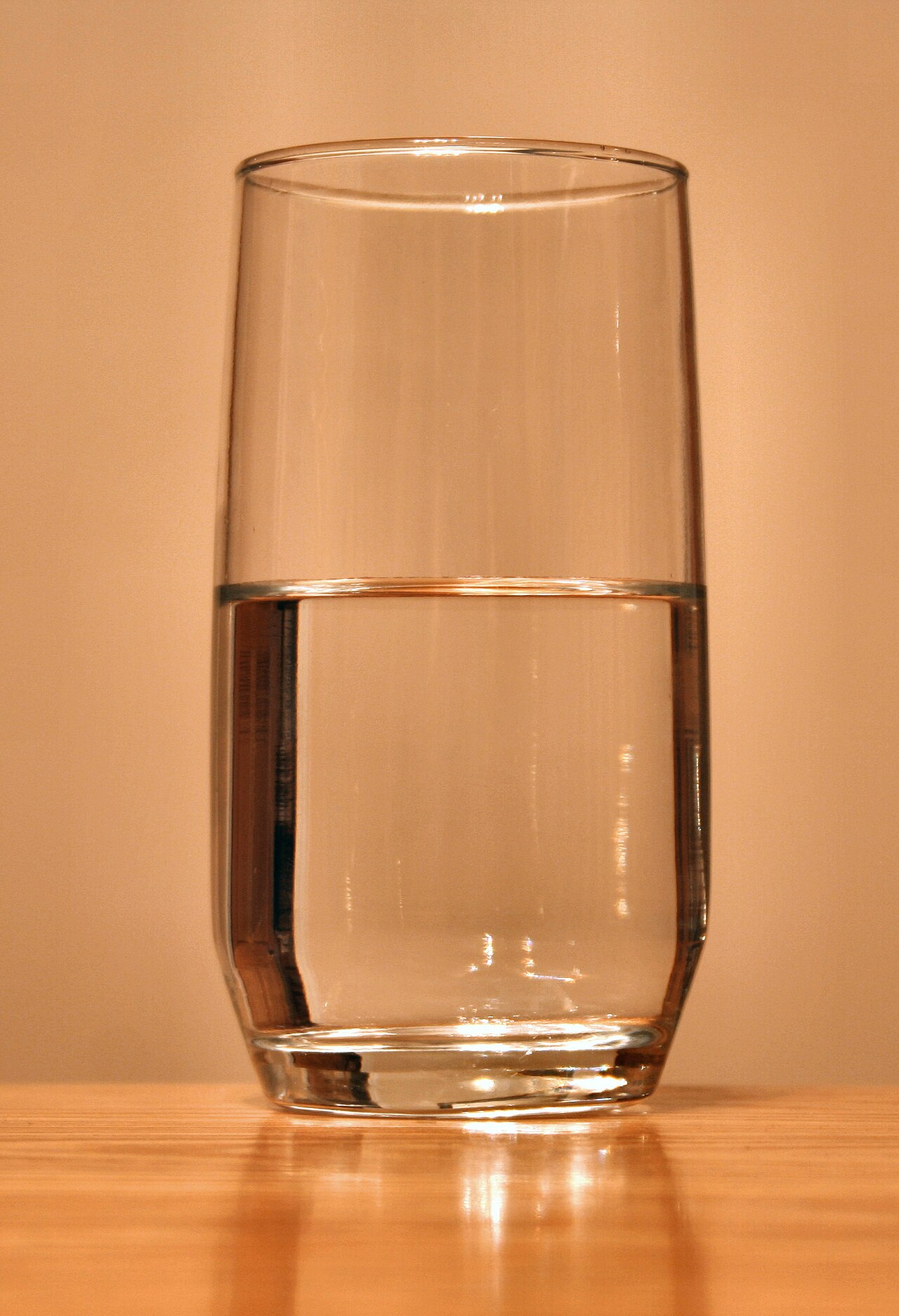 A glass of water