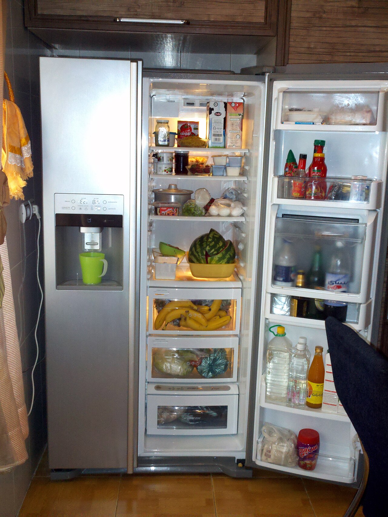 The interior of a modern refrigerator