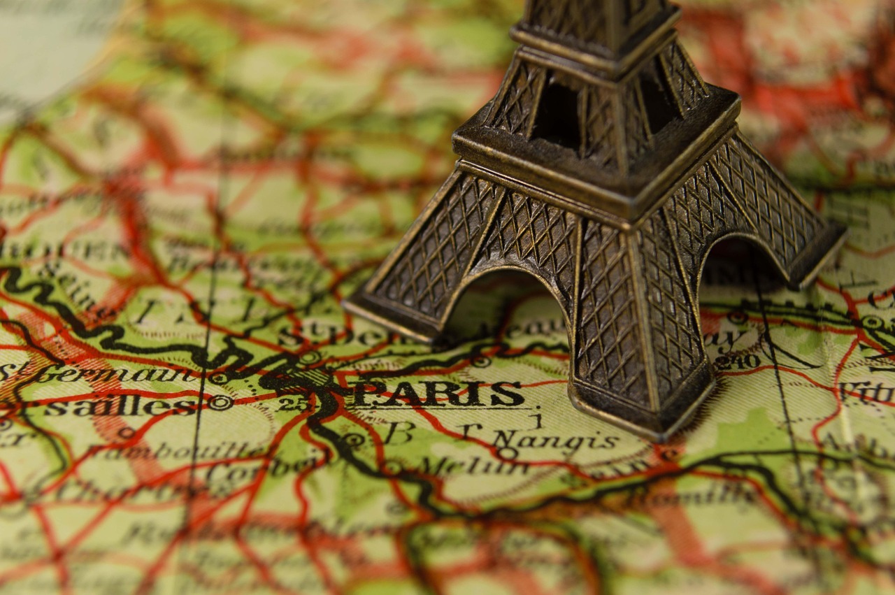 The Eiffel Tower in Paris, the iconic symbol of France and its capital