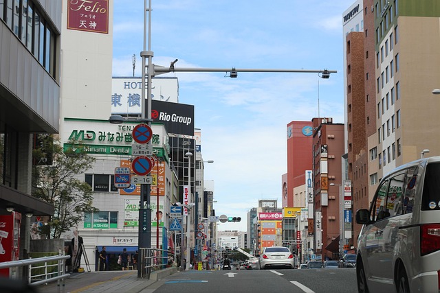 Street view in central Fukuoka