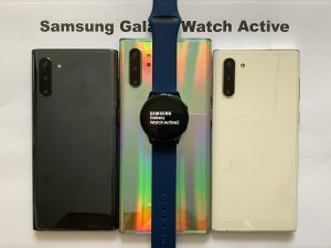 A Samsung Galaxy Watch Active