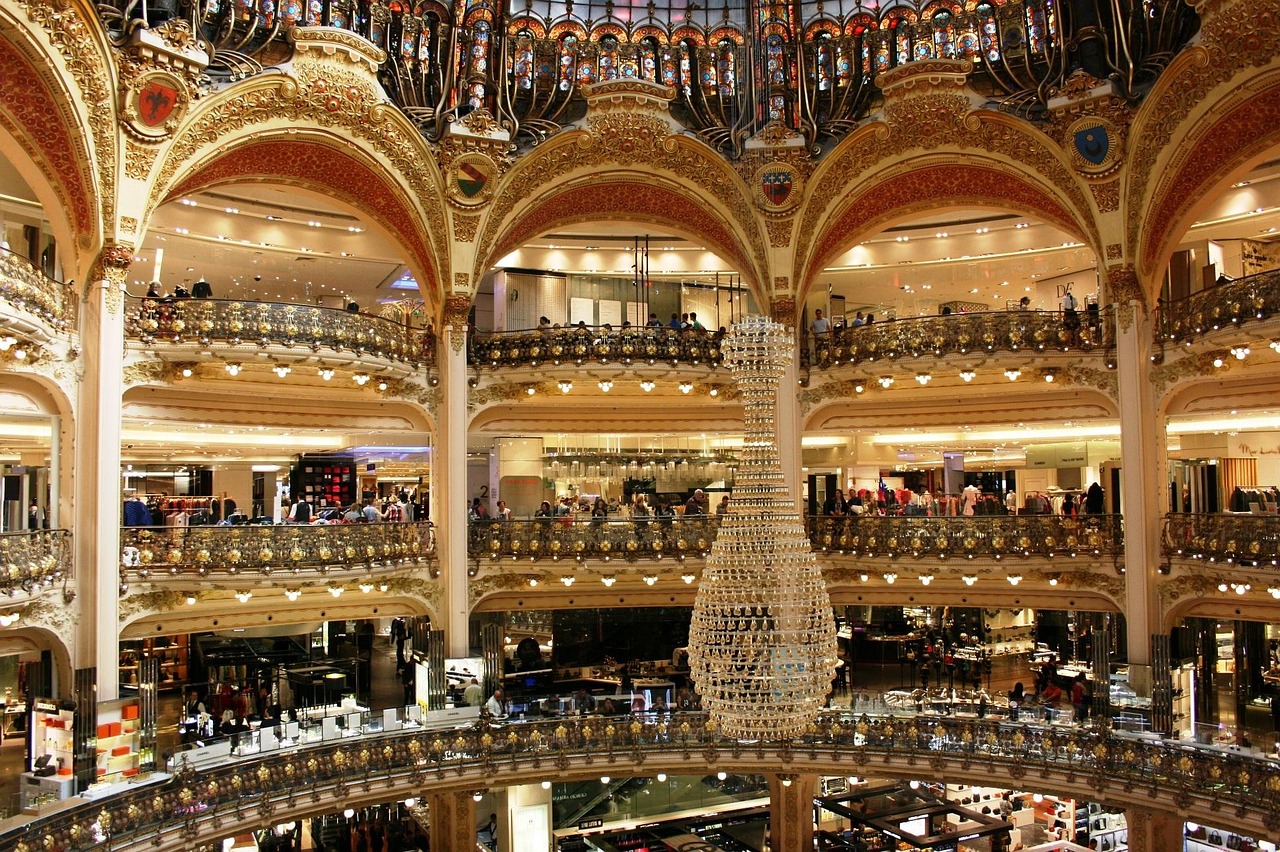 The stained-glass dome of Galeries Lafayette