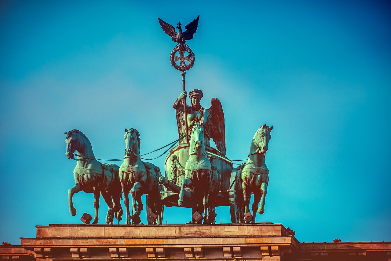 The Brandenburg Gate in Berlin, an enduring symbol of Germany and its turbulent modern history