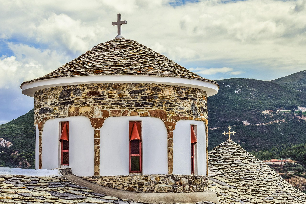 A Greek Orthodox church, the faith that has anchored Greek identity for nearly two thousand years