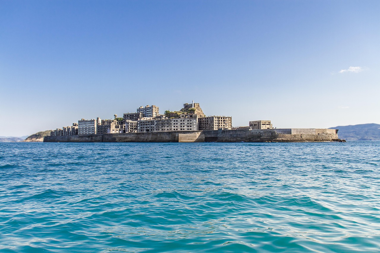 Gunkanjima (Hashima Island) abandoned mining island off Nagasaki, Japan