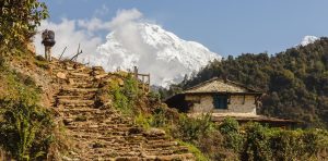 Village house in the middle hills of Nepal