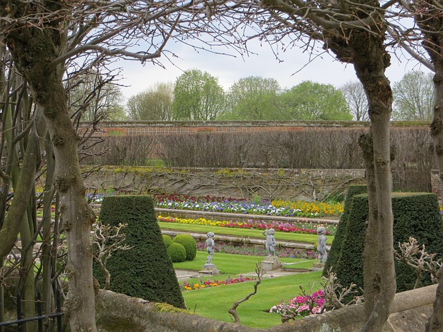 The formal gardens at Hampton Court