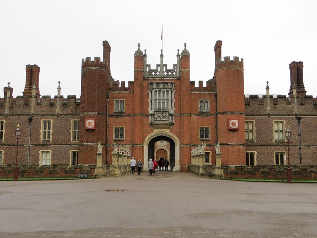 The Tudor brickwork of Hampton Court Palace
