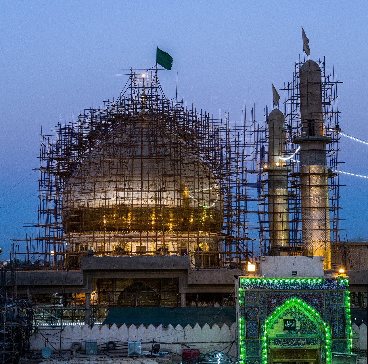 The golden domed Al Askari shrine in Samarra, a major site of Shia Islam