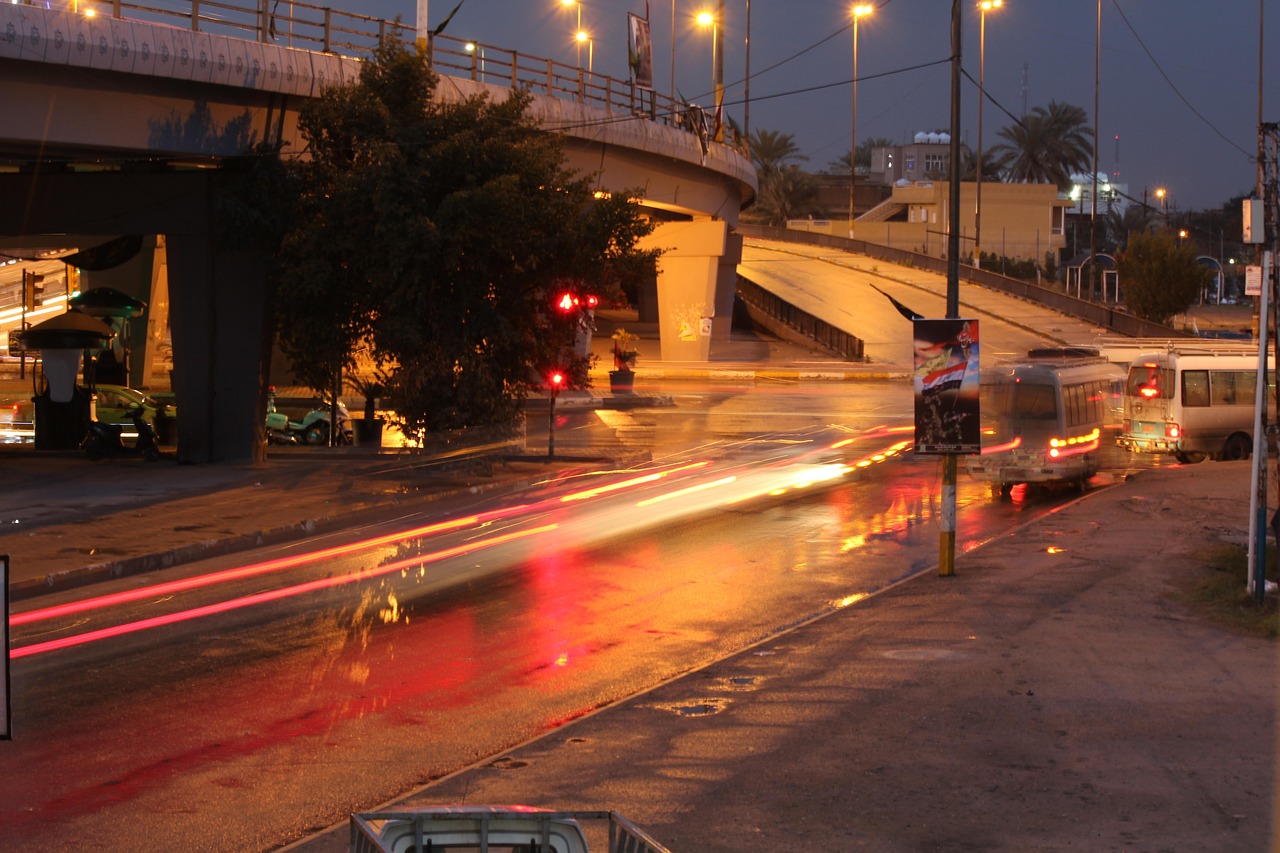 A street view of urban life in Iraq