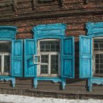 Central Irkutsk street with historic architecture