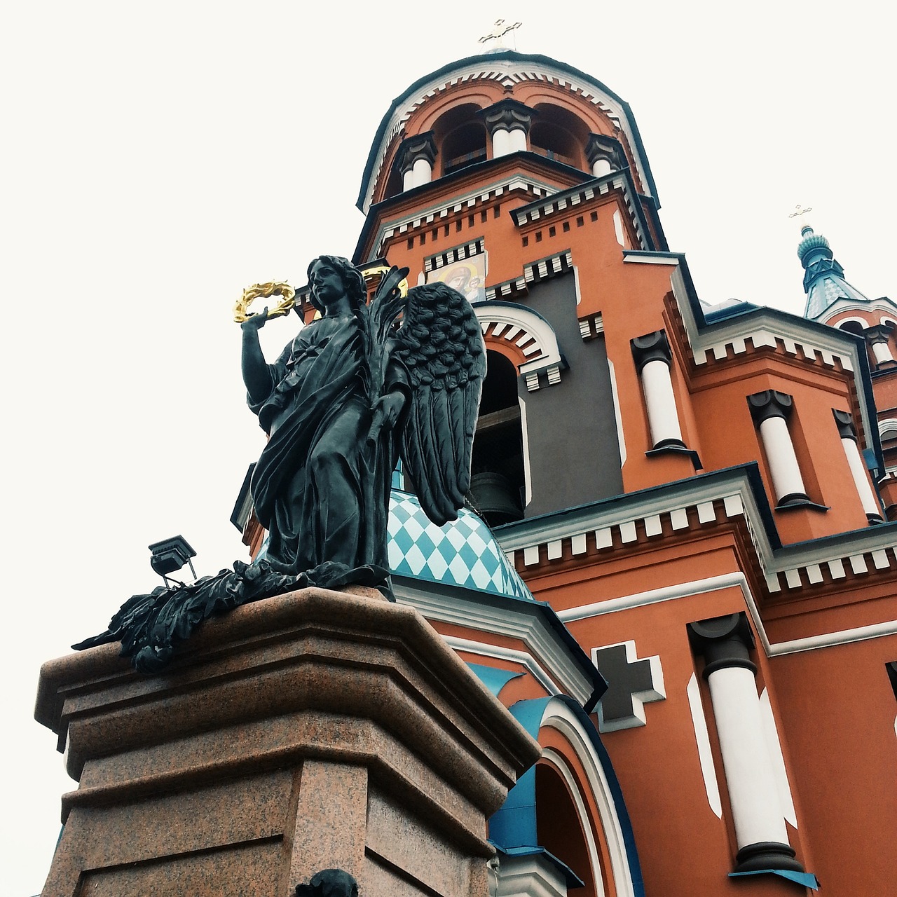 Central Irkutsk street with historic architecture