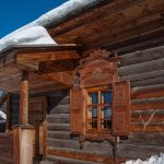 Traditional carved wooden house in Irkutsk, Siberia