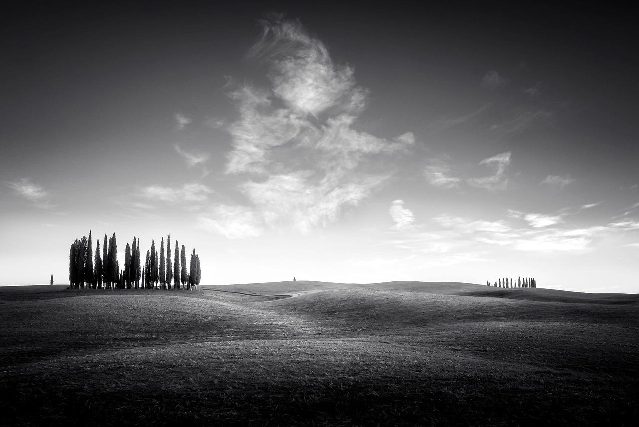 The rolling countryside of Tuscany, heartland of the Italian Renaissance