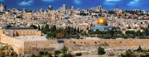 The ancient walled Old City of Jerusalem, the spiritual heart of the Jewish people for three thousand years.