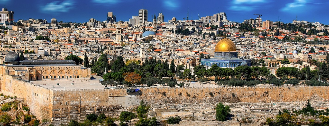 The ancient walled Old City of Jerusalem, the spiritual heart of the Jewish people for three thousand years.