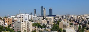 The hills and white buildings of Amman, the capital of Jordan