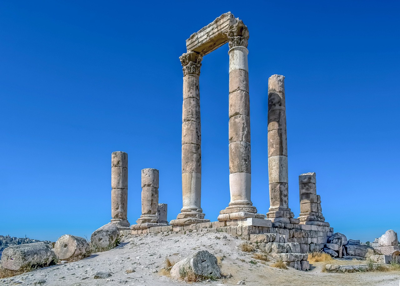 The Temple of Hercules on the ancient citadel hill of Amman
