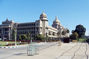 The Vidhana Soudha, the grand legislative building in Bengaluru
