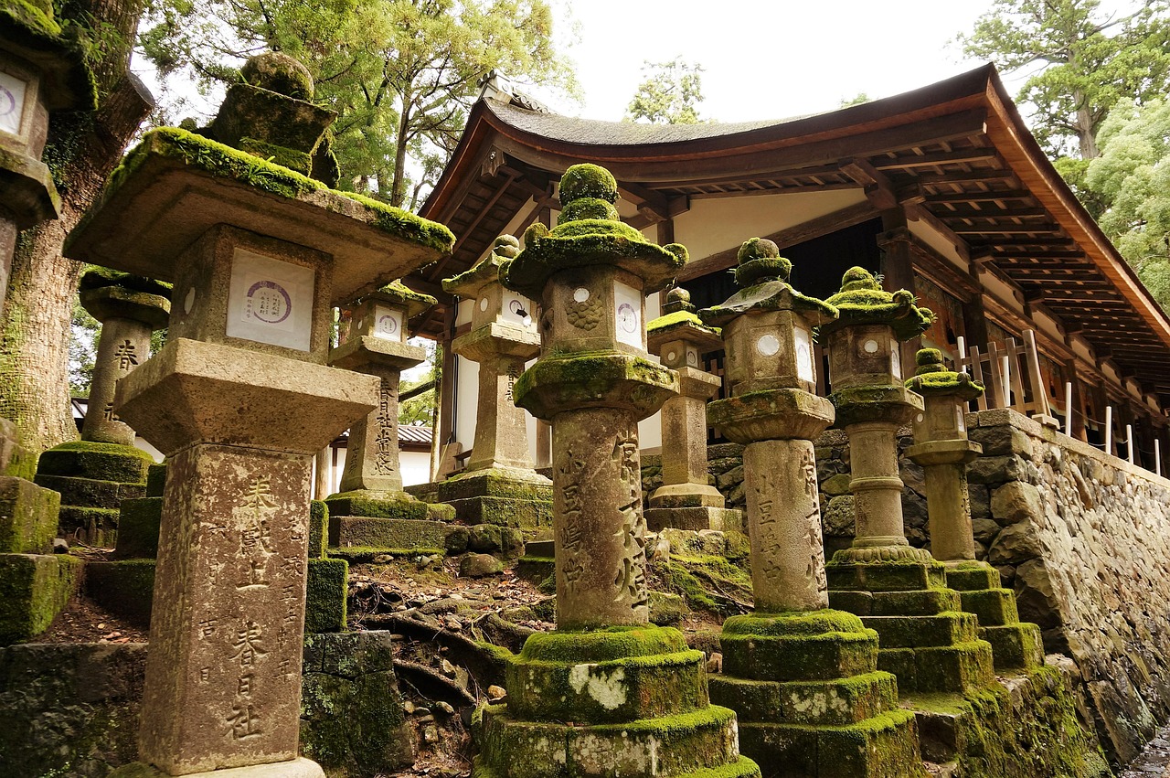 Kasuga Taisha shrine and its lanterns in Nara, Japan