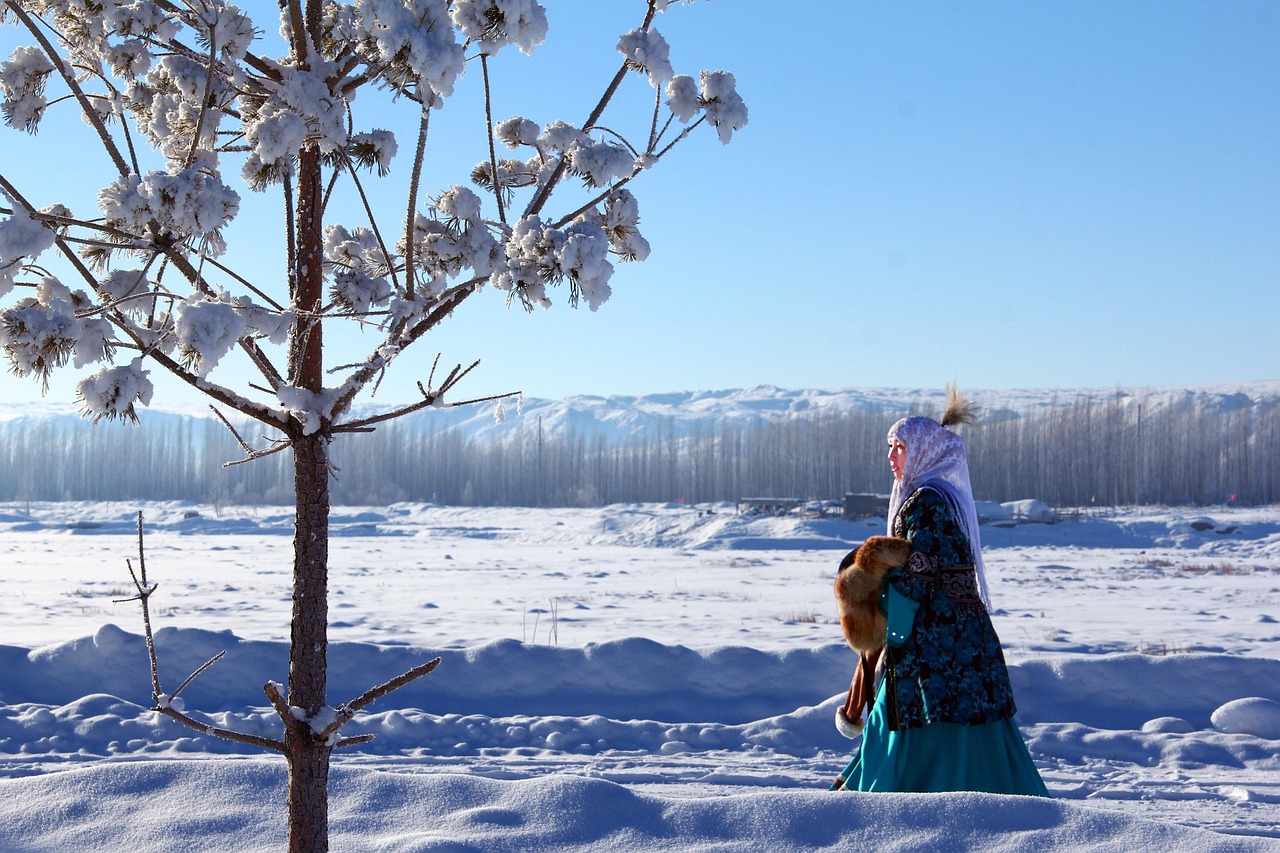 Kazakh man in traditional dress