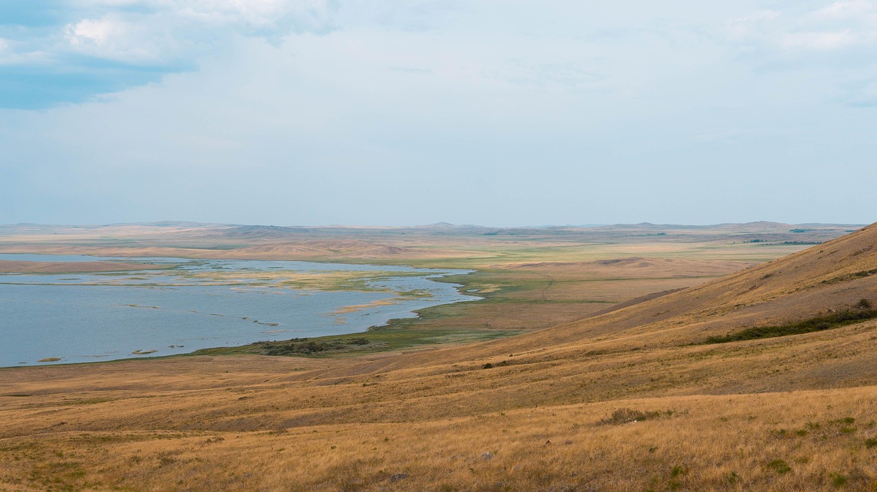 Lake on the Kazakh steppe