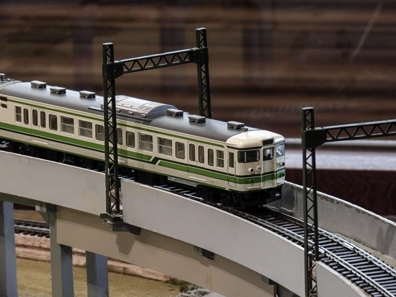 Vintage trains and locomotives on display
