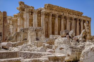 Ancient ruins in Lebanon, a land layered with the remains of Phoenician, Roman, and later civilizations.