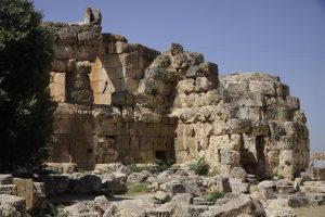 The colossal Roman temple complex of Baalbek in Lebanon, among the greatest surviving monuments of the Roman world.