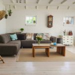 Bright layered lighting in a small living room