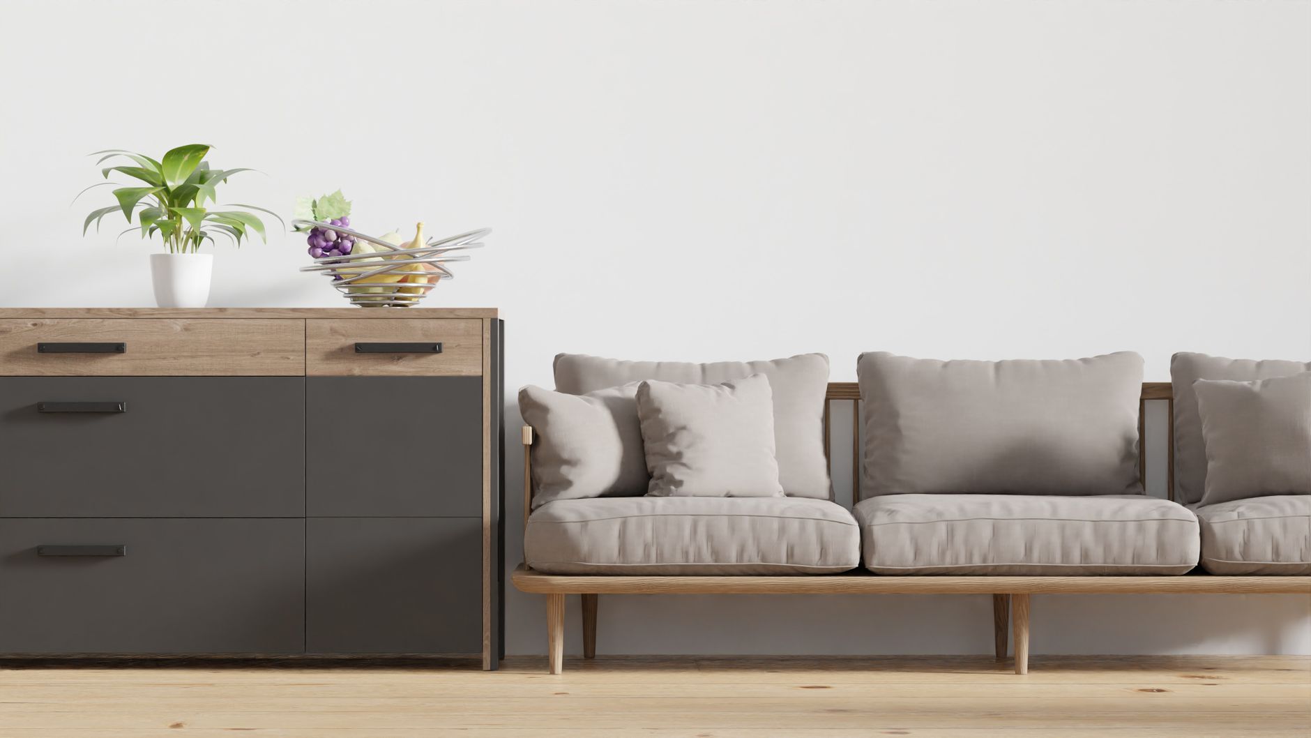 Living Room Decorations in Gray Tones