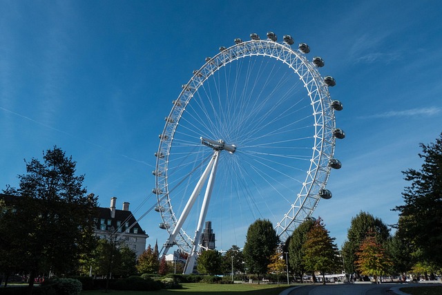 The glass capsules of the London Eye