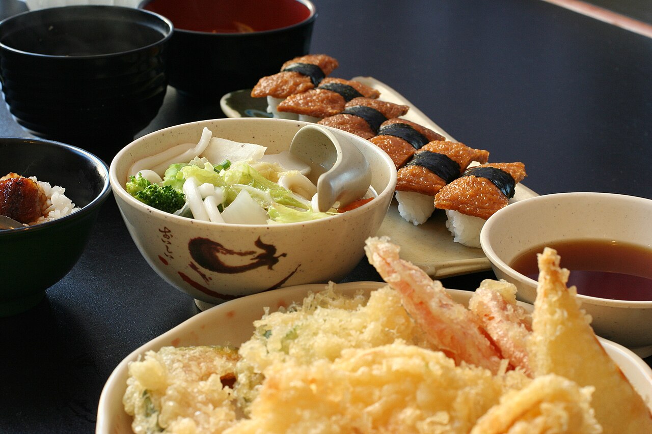 An assortment of Japanese dishes