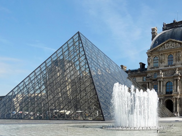 The courtyard of the Louvre palace