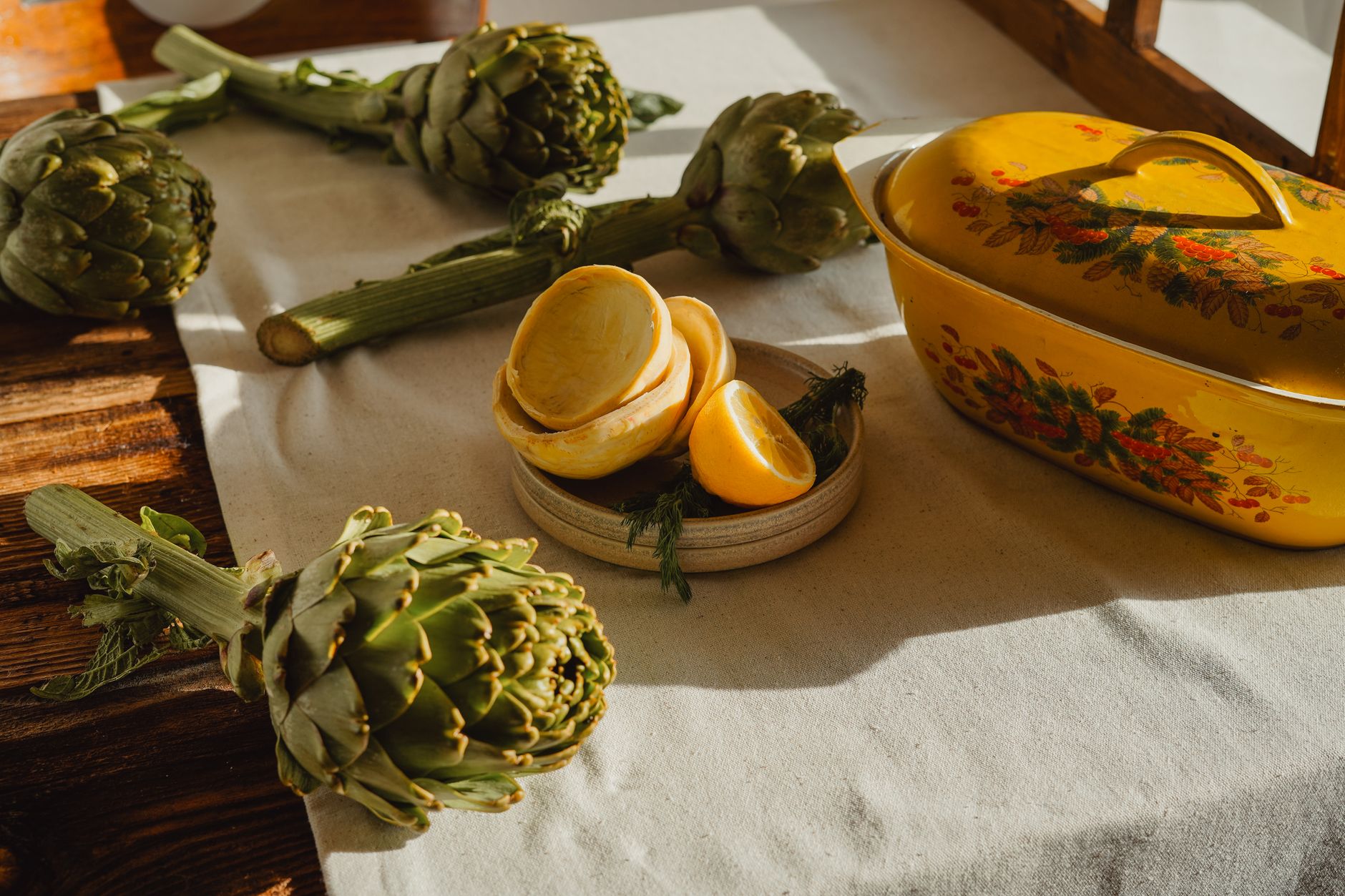Making Jerusalem artichokes in a casserole