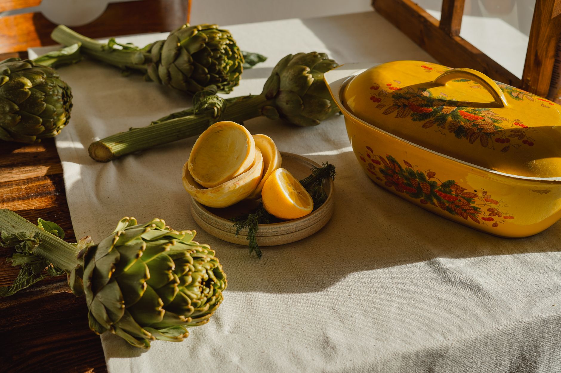 Making Jerusalem artichokes in a casserole