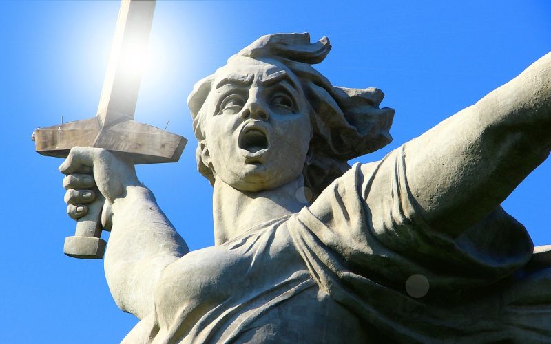 The Motherland Calls statue on Mamayev Kurgan in Volgograd