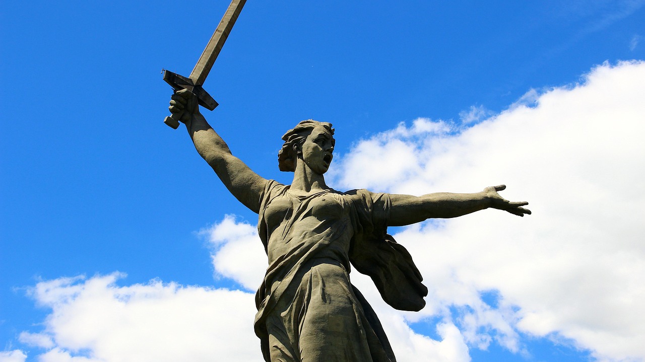 The Motherland Calls statue on Mamayev Kurgan in Volgograd